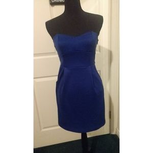 Strapless Dress with Pockets